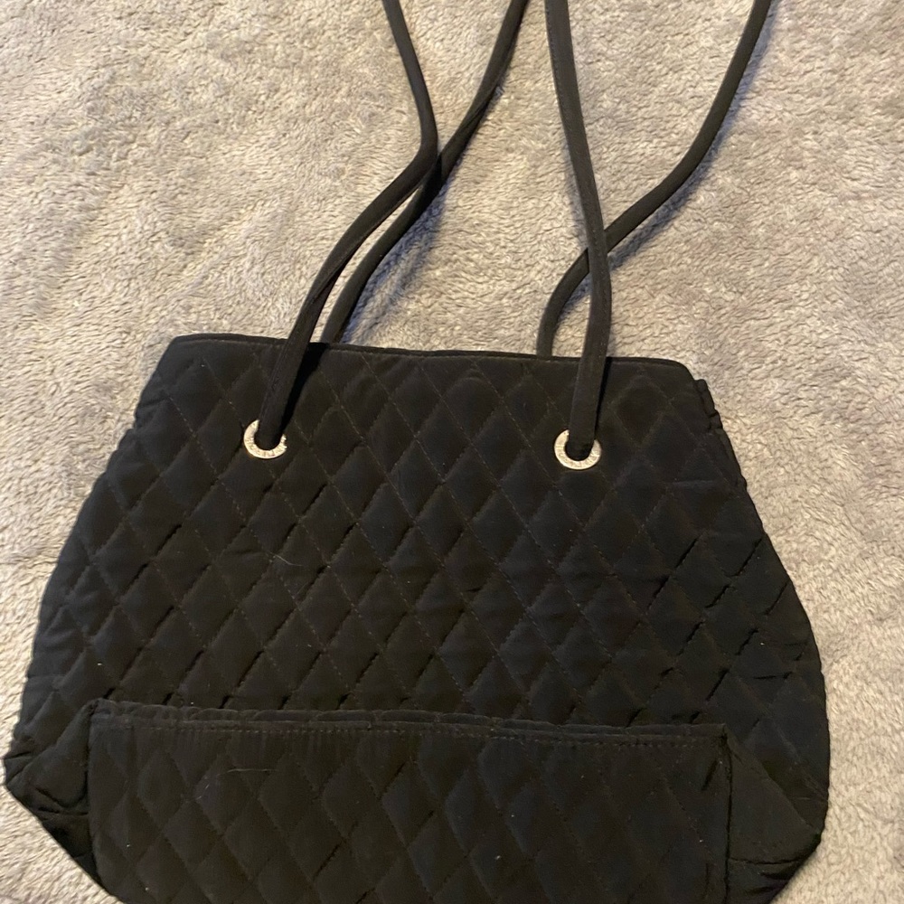 Vera Bradley black quilted shoulder bag